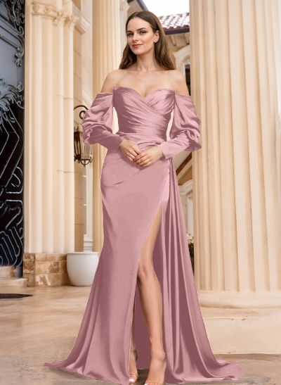 Long Sleeves Off-The-Shoulder Mother Of The Bride Dresses