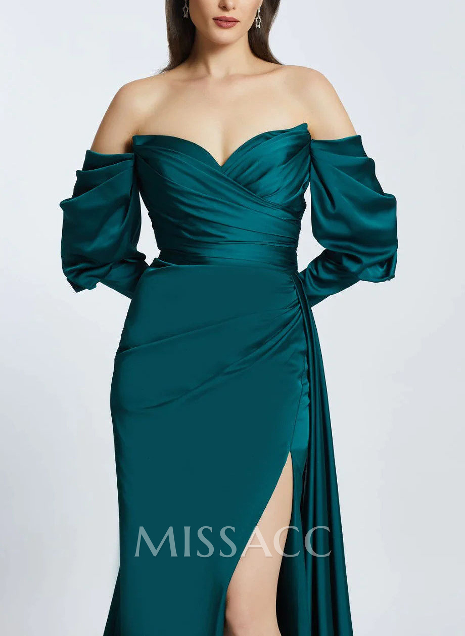 Long Sleeves Off-The-Shoulder Mother Of The Bride Dresses