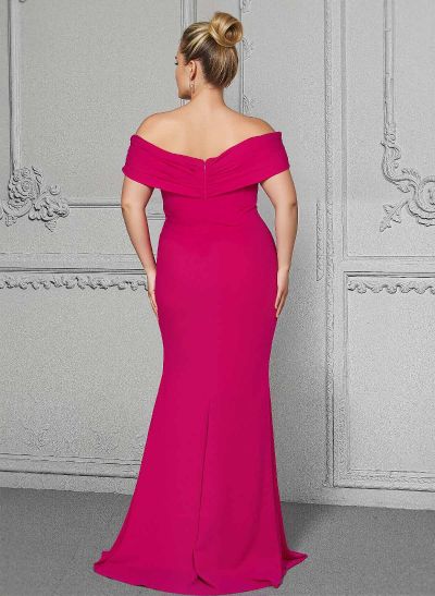 Curvy Off-The-Shoulder Trumpet/Mermaid Slit Mother Of The Bride Dresses