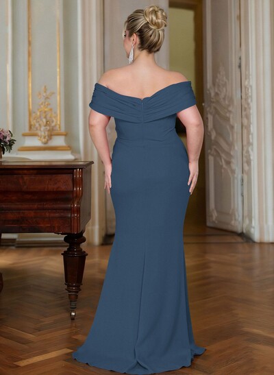 Curvy Off-The-Shoulder Trumpet/Mermaid Slit Mother Of The Bride Dresses