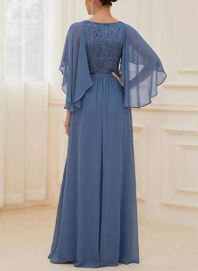 A-Line V-Neck Short Sleeves Chiffon/Lace Mother Of The Bride Dresses