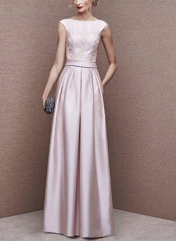 Elegant Lace Satin A-Line Mother Of The Bride Dresses