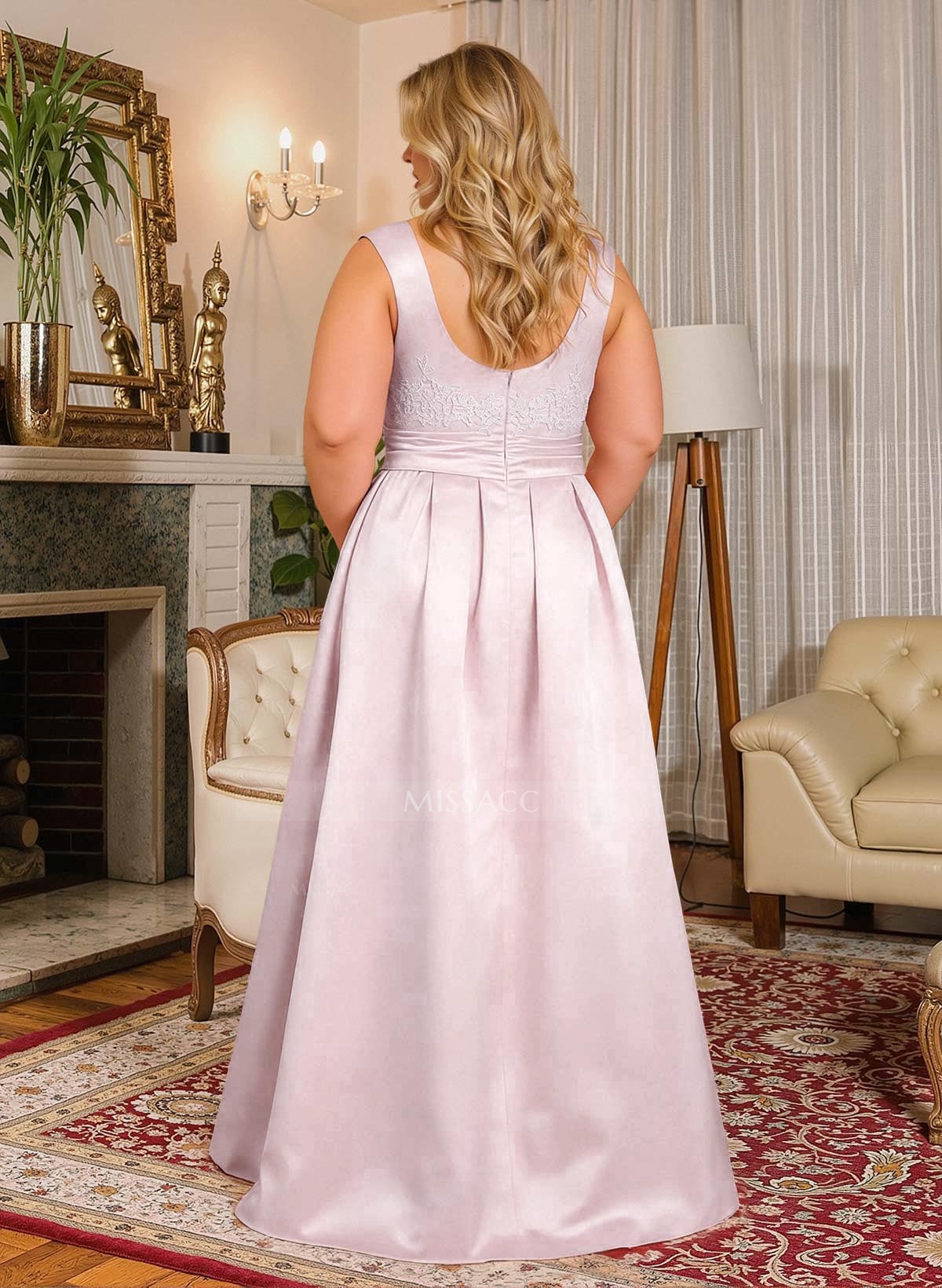 Elegant Lace Satin A-Line Mother Of The Bride Dresses