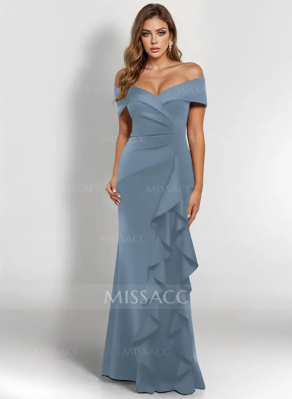 chinese dress ladies Off Shoulder Long Formal Dress by LaDivine CD878 – The Dress Outlet main image 1
