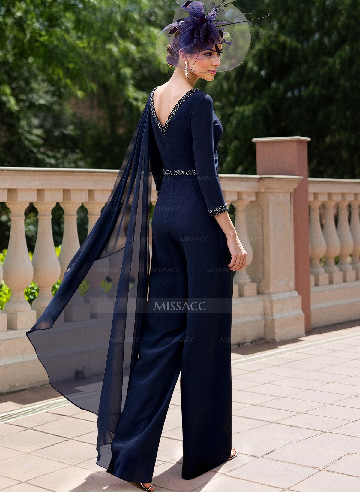 Jumpsuit/Pantsuit Scoop Neck 3/4 Sleeves Mother Of The Bride Dresses
