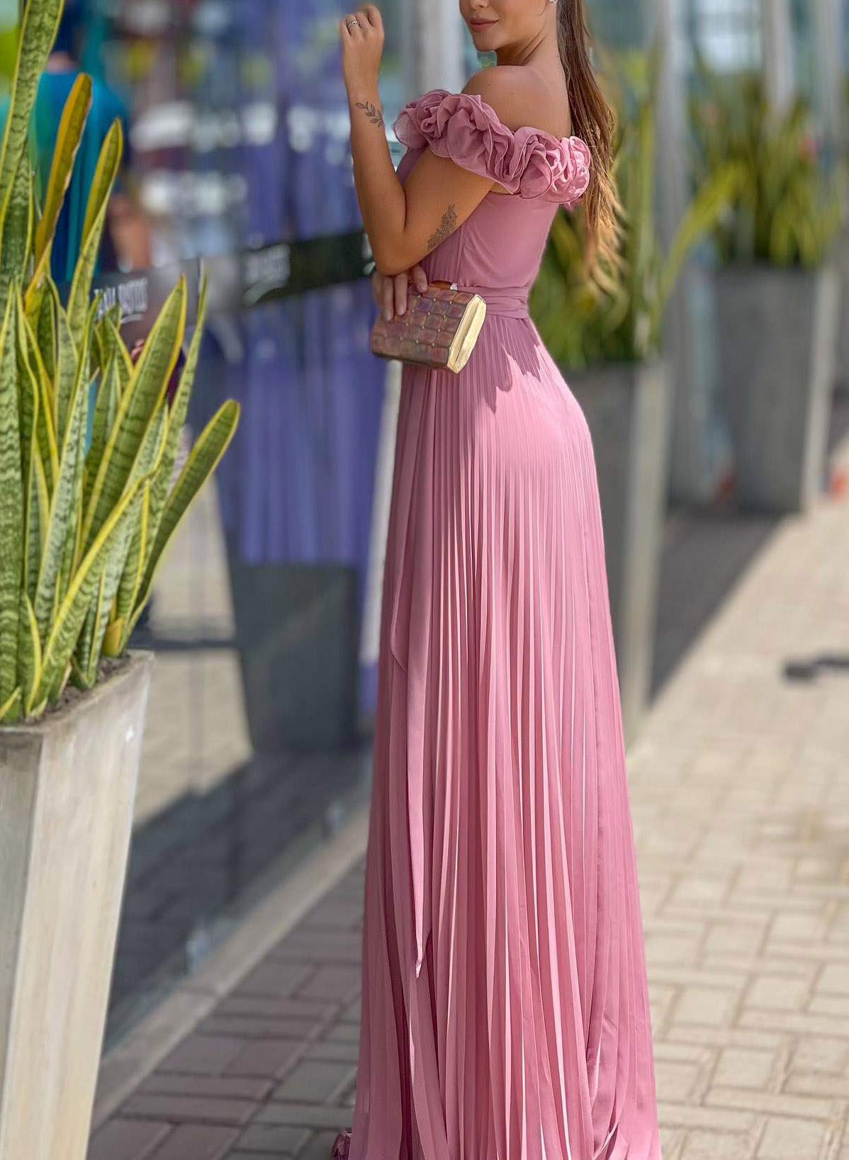 Off-The-Shoulder Pleated A-Line Mother Of The Bride Dresses