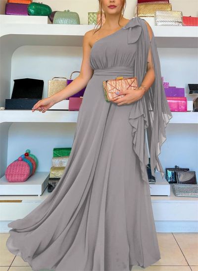 One-Shoulder Pleated A-Line Mother Of The Bride Dresses