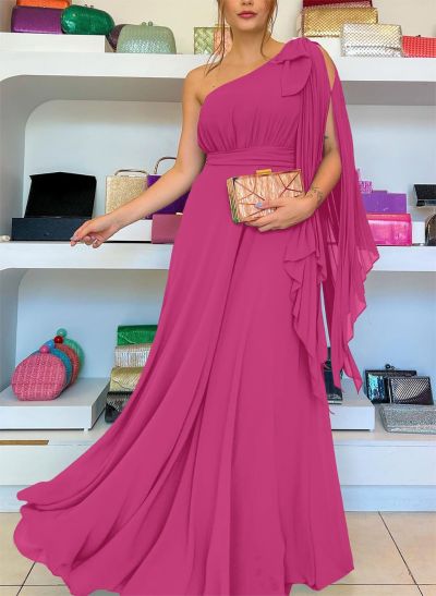 One-Shoulder Pleated A-Line Mother Of The Bride Dresses