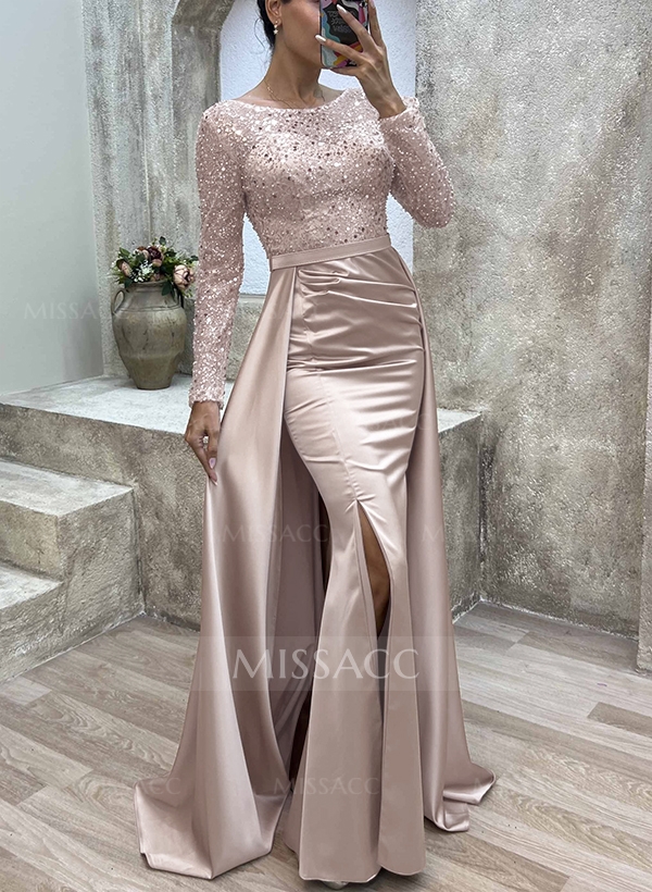 Sparkly Long Sleeves Sequined Mother Of The Bride Dresses