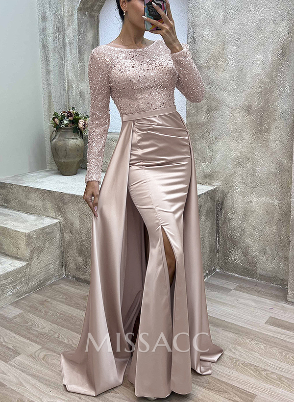 Sparkly Long Sleeves Sequined Mother Of The Bride Dresses