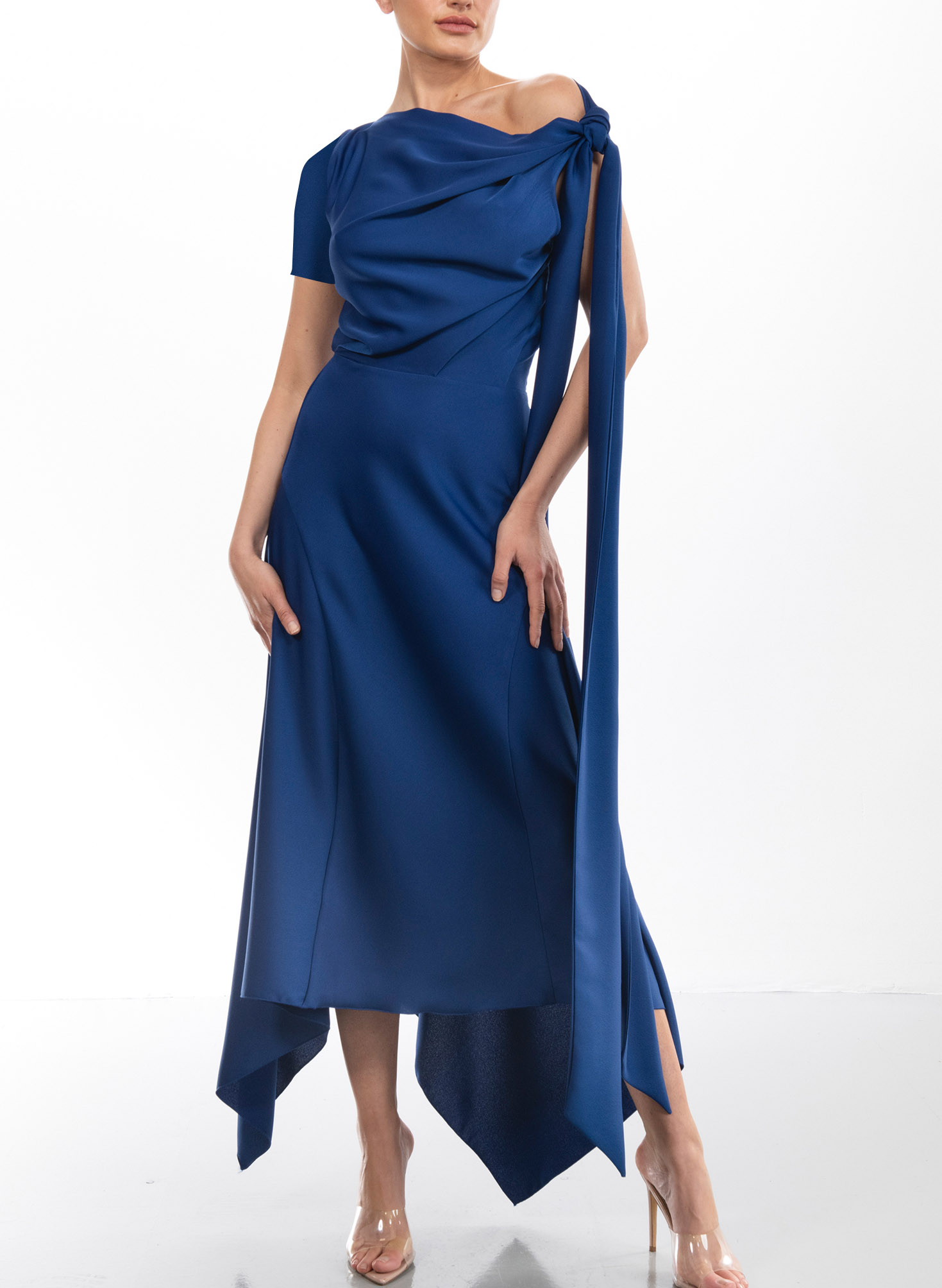 Asymmetrical A-Line Cold Shoulder Cocktail Dresses