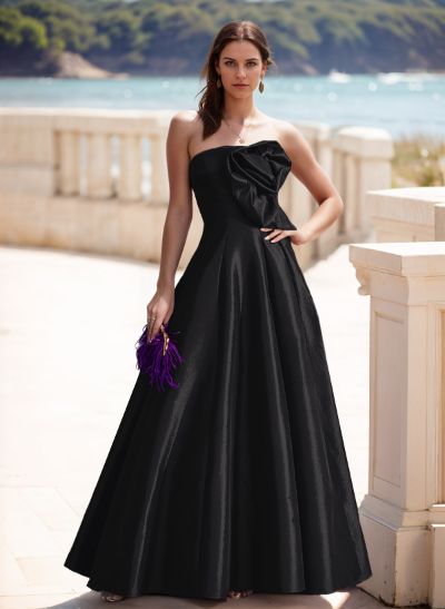 Elegant A-Line Strapless Sleeveless Floor-Length Mother Of The Bride Dresses