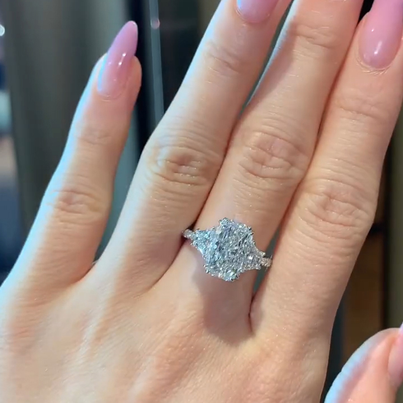 3ct Radiant Cut Diamond Engagement Ring
