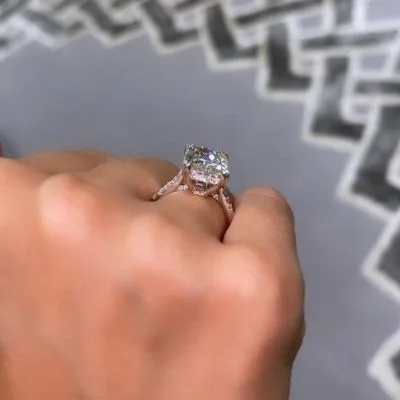 7ct Elongated Radiant Cut Engagement Ring