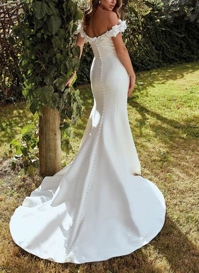 Elegant Trumpet/Mermaid Off-The-Shoulder Wedding Dresses