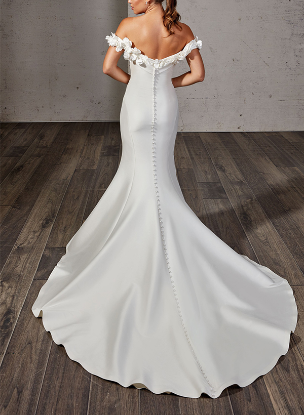 Elegant Trumpet/Mermaid Off-The-Shoulder Wedding Dresses