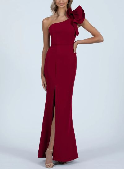 One-Shoulder Trumpet/Mermaid Bridesmaid Dresses With Ruffles
