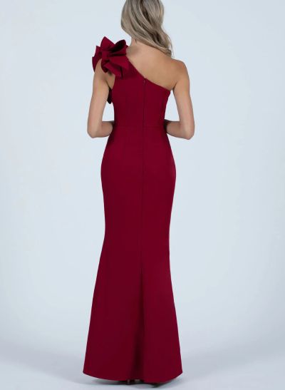 One-Shoulder Trumpet/Mermaid Bridesmaid Dresses With Ruffles