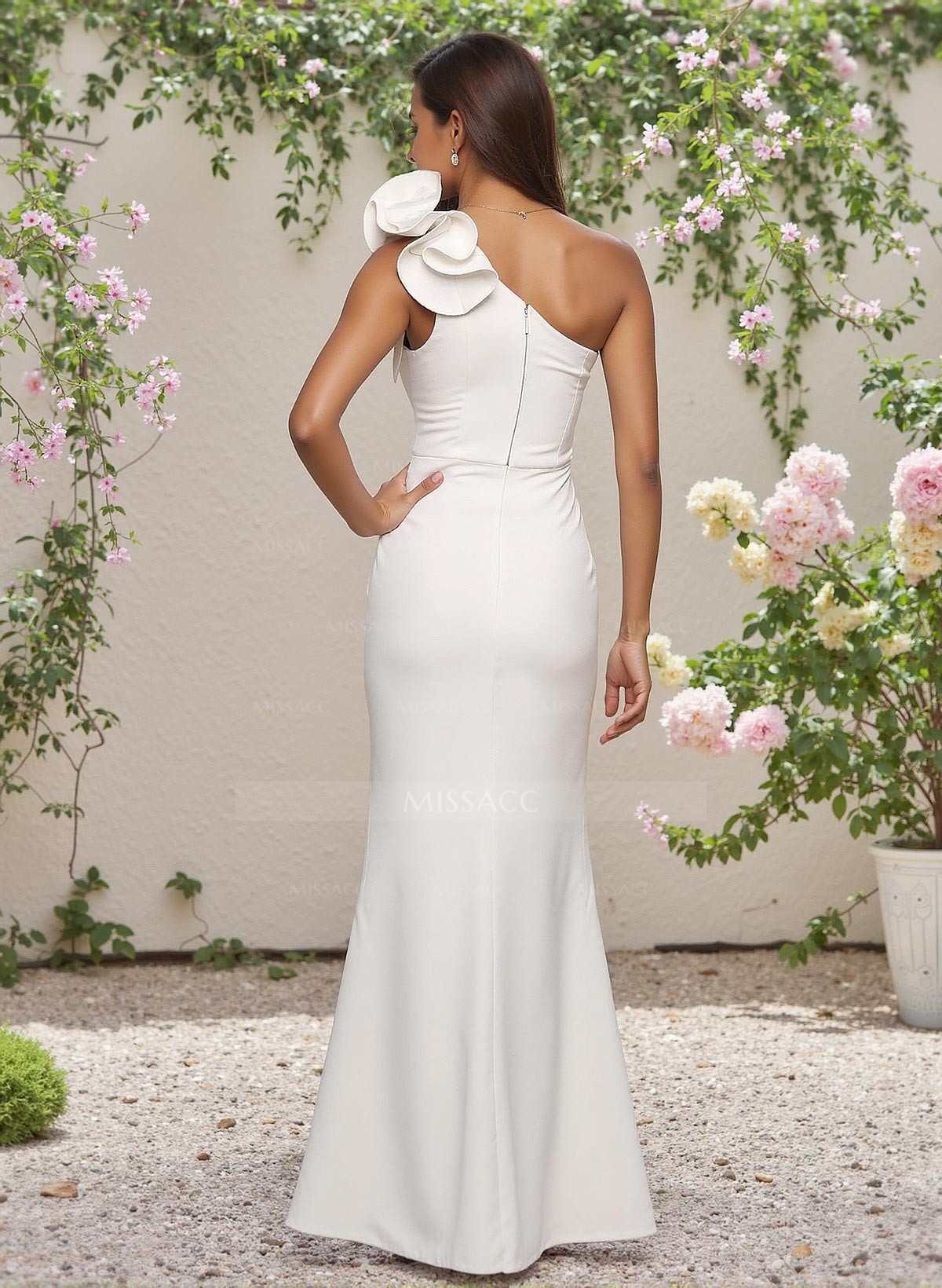 One-Shoulder Trumpet/Mermaid Bridesmaid Dresses With Ruffles