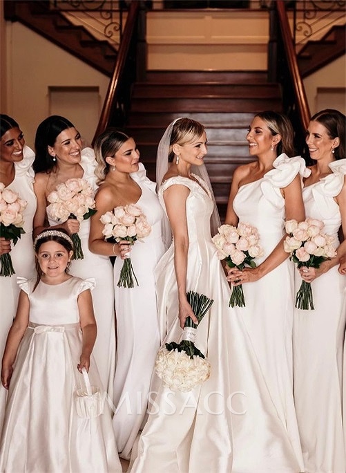 One-Shoulder Trumpet/Mermaid Bridesmaid Dresses With Ruffles One-Shoulder Trumpet/Mermaid Bridesmaid Dresses With Ruffles