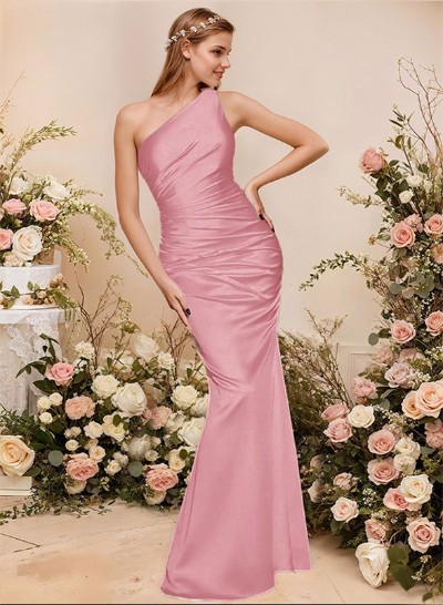 One-Shoulder Trumpet/Mermaid Simple Bridesmaid Dresses