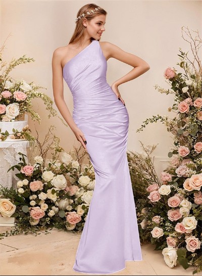 One-Shoulder Trumpet/Mermaid Simple Bridesmaid Dresses