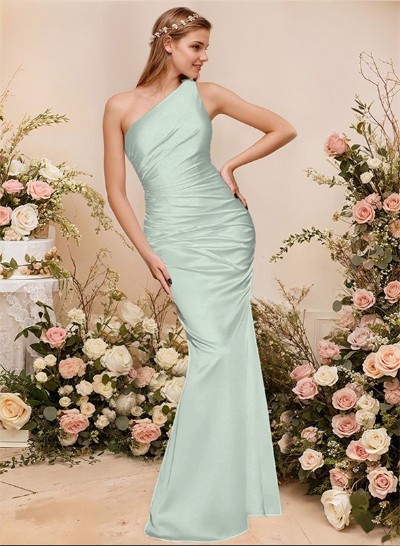 One-Shoulder Trumpet/Mermaid Simple Bridesmaid Dresses