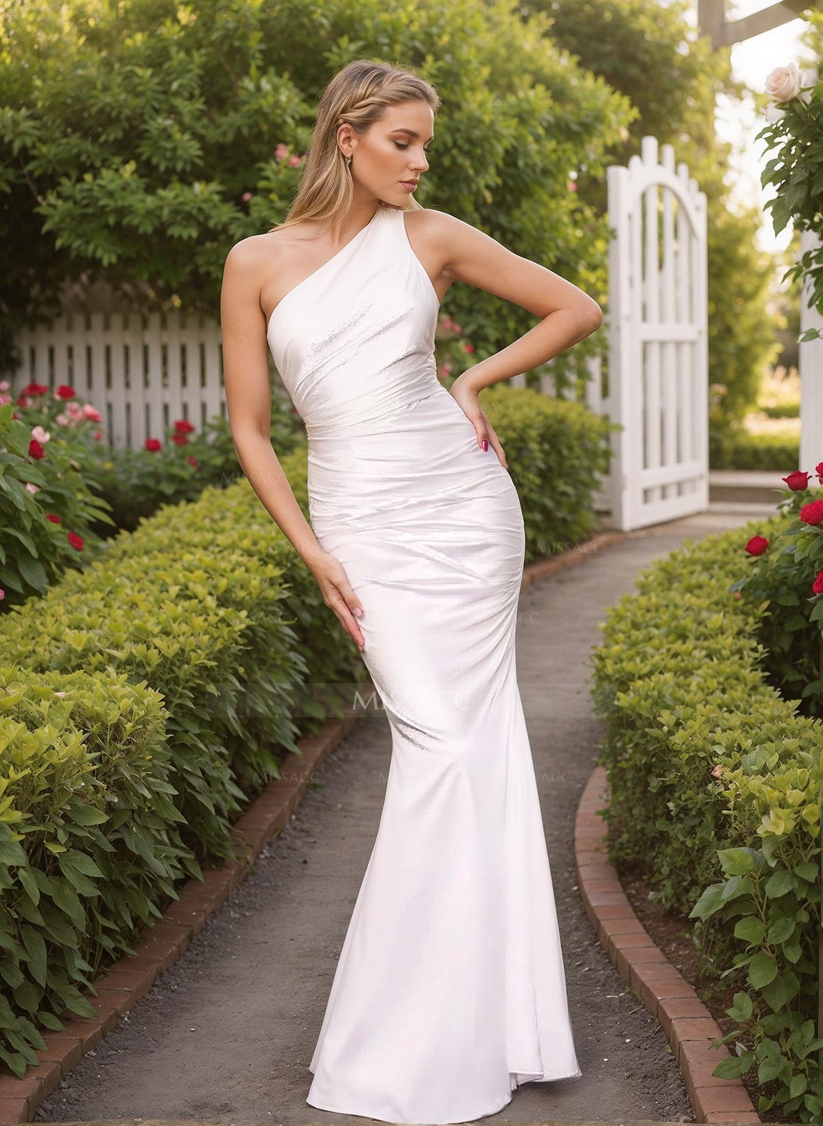 One-Shoulder Trumpet/Mermaid Simple Bridesmaid Dresses