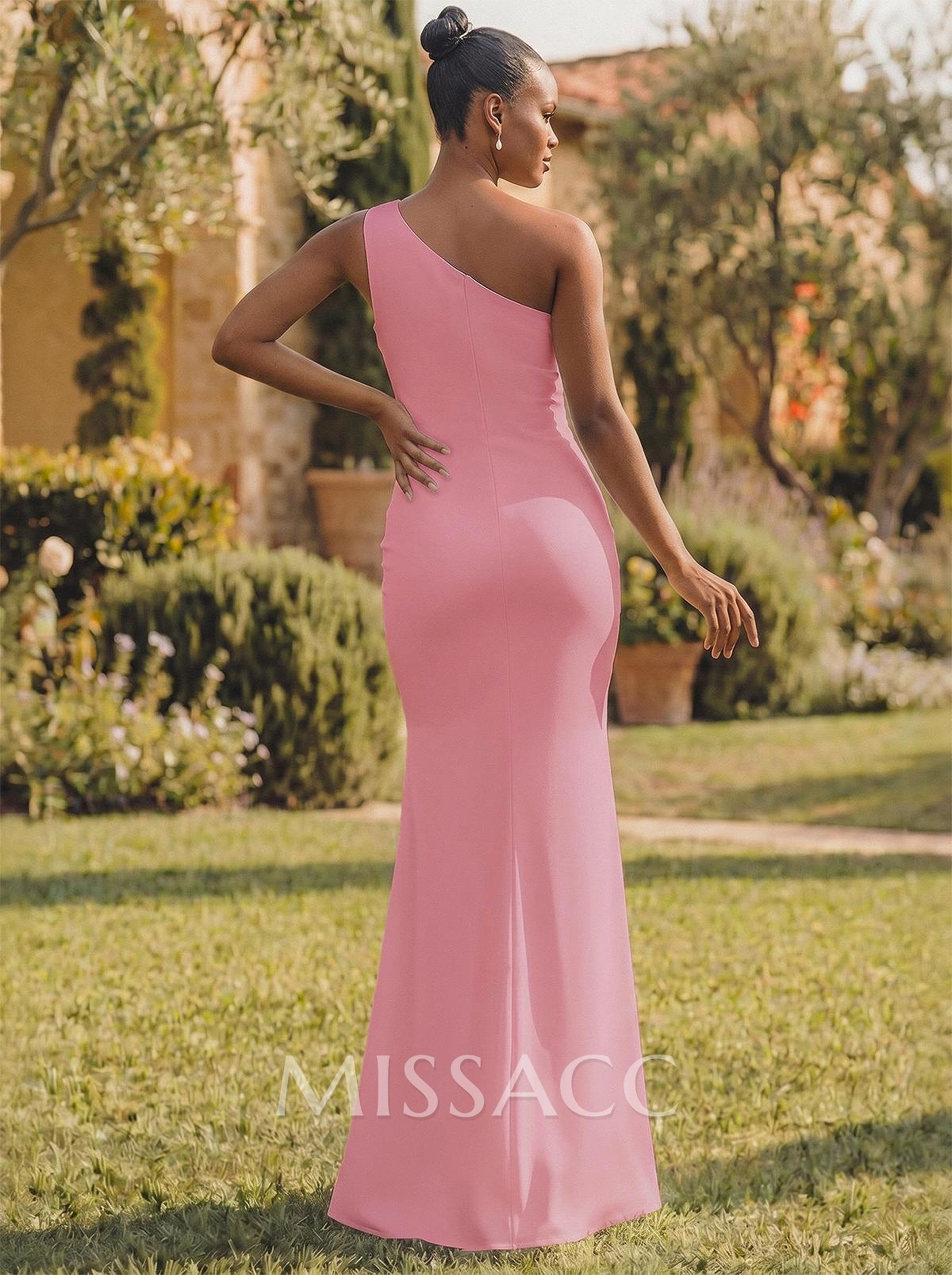 One-Shoulder Trumpet/Mermaid Simple Bridesmaid Dresses
