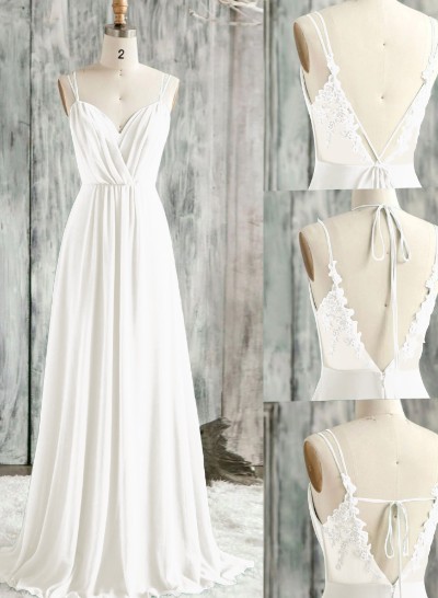 Lace Spaghetti Straps Convertible Bridesmaid Dresses (3 Styles To Wear)