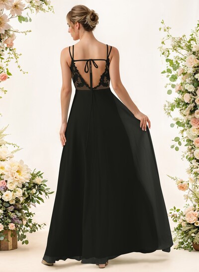 Lace Spaghetti Straps Convertible Bridesmaid Dresses (3 Styles To Wear)