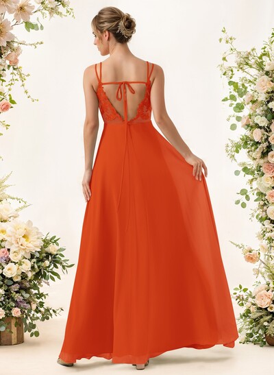 Lace Spaghetti Straps Convertible Bridesmaid Dresses (3 Styles To Wear)