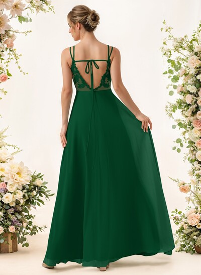 Lace Spaghetti Straps Convertible Bridesmaid Dresses (3 Styles To Wear)