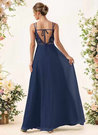 Lace Spaghetti Straps Convertible Bridesmaid Dresses (3 Styles To Wear)
