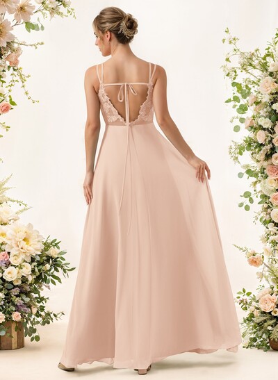Lace Spaghetti Straps Convertible Bridesmaid Dresses (3 Styles To Wear)
