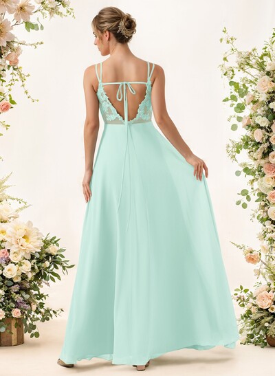 Lace Spaghetti Straps Convertible Bridesmaid Dresses (3 Styles To Wear)