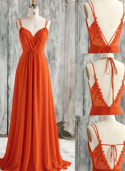 Lace Spaghetti Straps Convertible Bridesmaid Dresses (3 Styles To Wear)