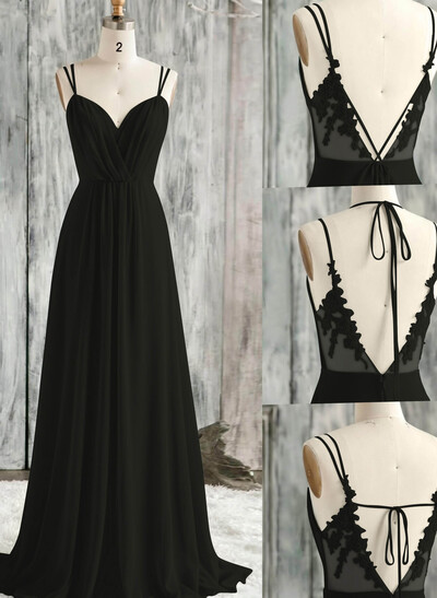 Lace Spaghetti Straps Convertible Bridesmaid Dresses (3 Styles To Wear)