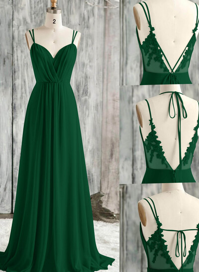 Lace Spaghetti Straps Convertible Bridesmaid Dresses (3 Styles To Wear)
