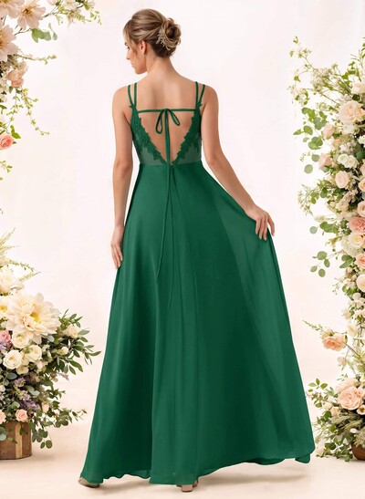 Lace Spaghetti Straps Convertible Bridesmaid Dresses (3 Styles To Wear)