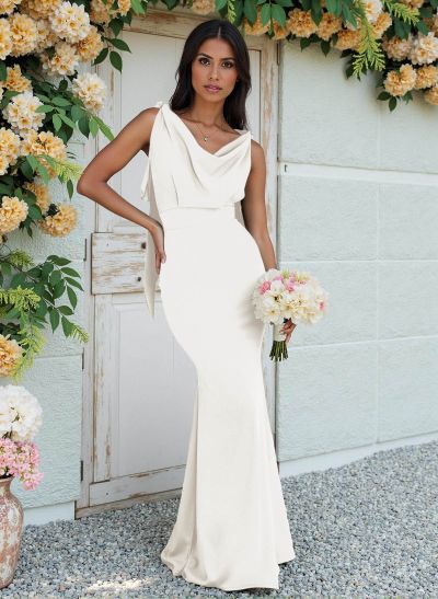 Cowl Neck Sleeveless Floor-Length Bridesmaid Dresses Cowl Neck Sleeveless Floor-Length Bridesmaid Dresses