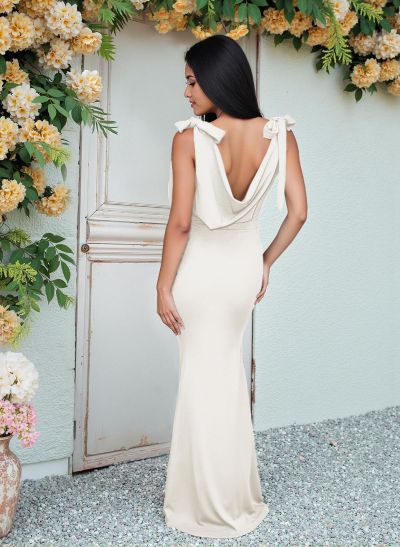 Cowl Neck Sleeveless Floor-Length Bridesmaid Dresses Cowl Neck Sleeveless Floor-Length Bridesmaid Dresses