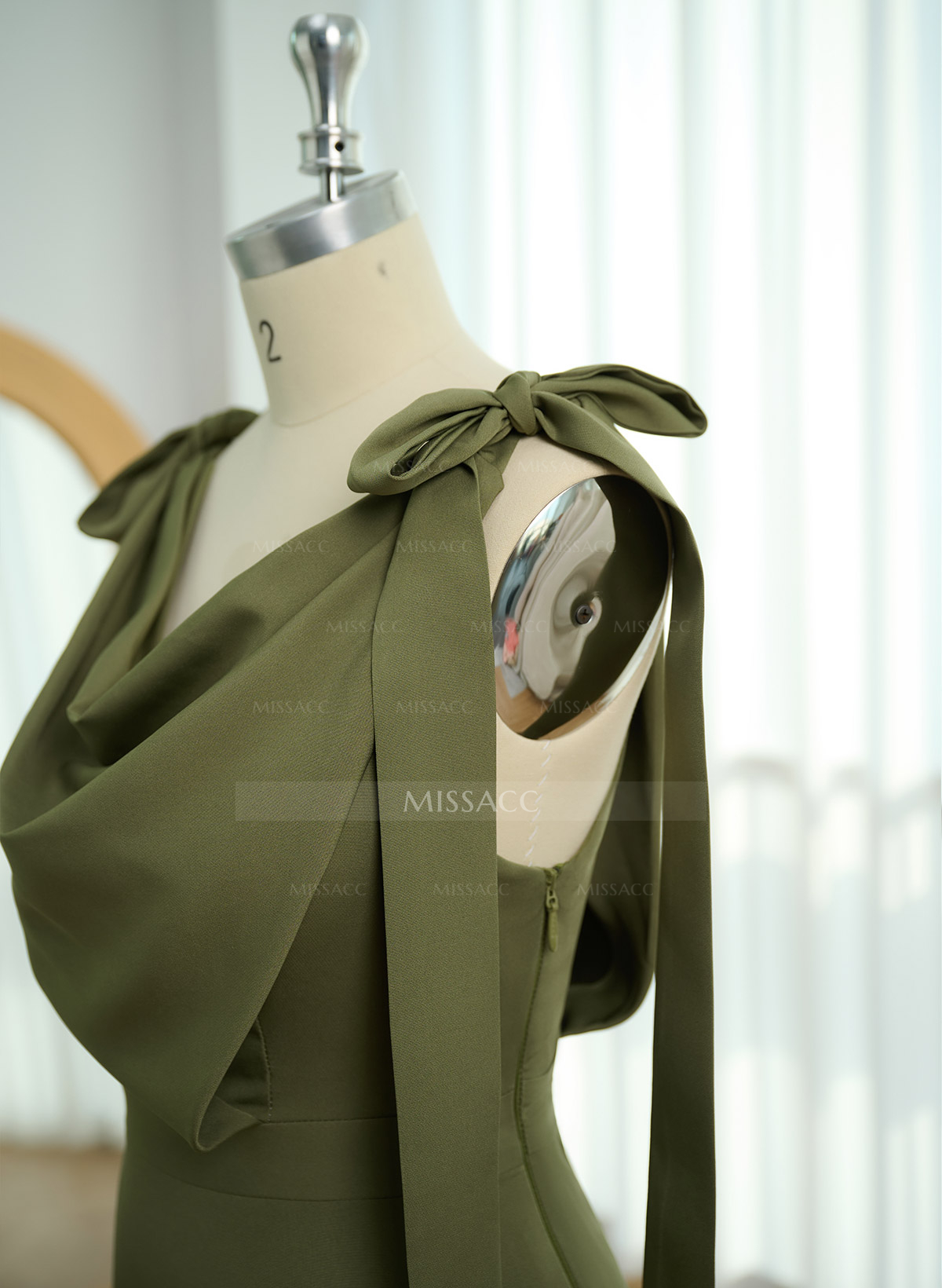 Cowl Neck Sleeveless Floor-Length Bridesmaid Dresses