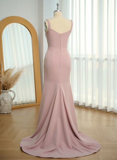 Trumpet/Mermaid Sweetheart Bridesmaid Dresses With Split Front