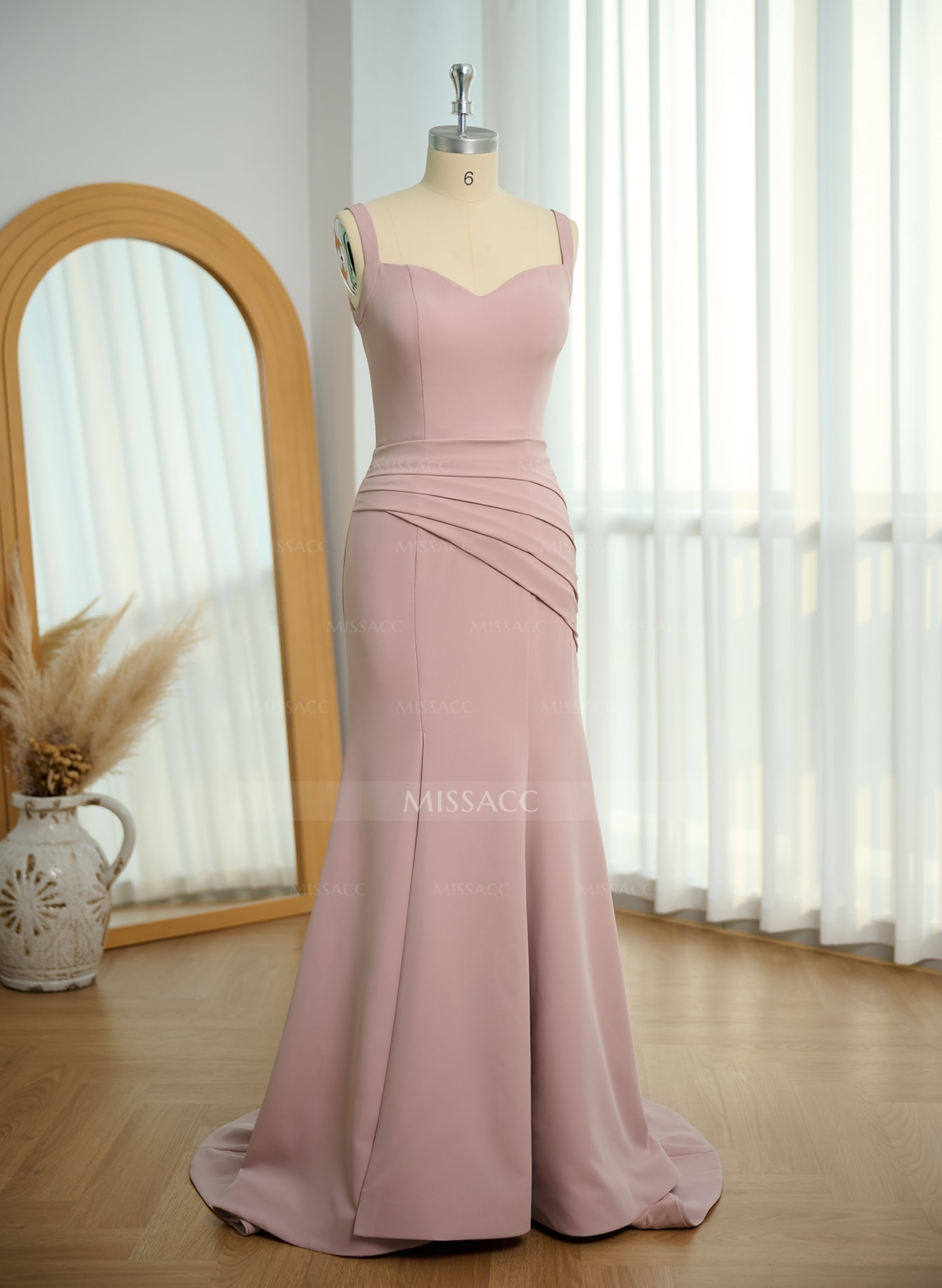 Trumpet/Mermaid Sweetheart Bridesmaid Dresses With Split Front