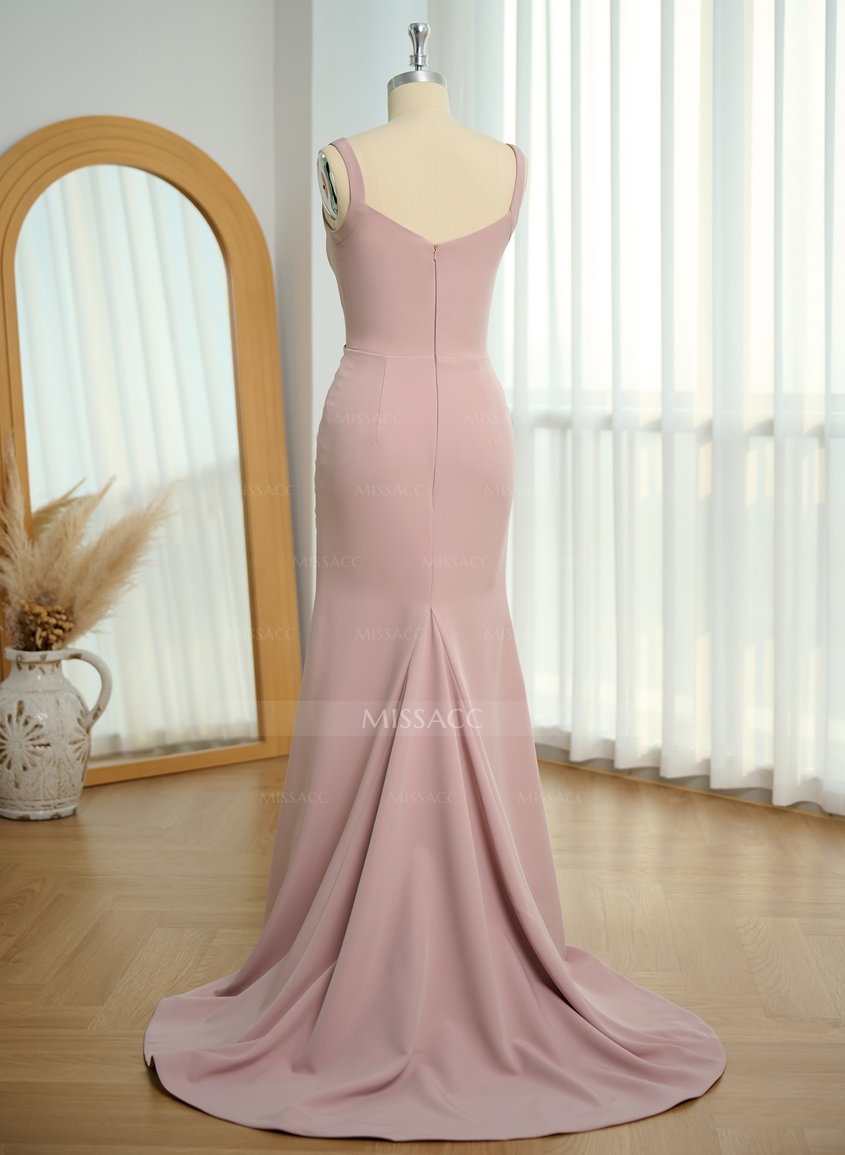 Trumpet/Mermaid Sweetheart Bridesmaid Dresses With Split Front