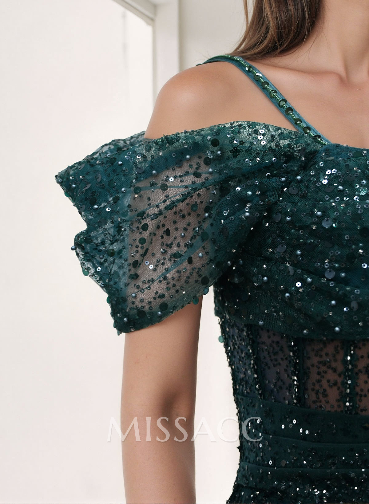 Fashion Sleeveless Sweep Train Sequined Evening Dresses Fashion Sleeveless Sweep Train Sequined Evening Dresses