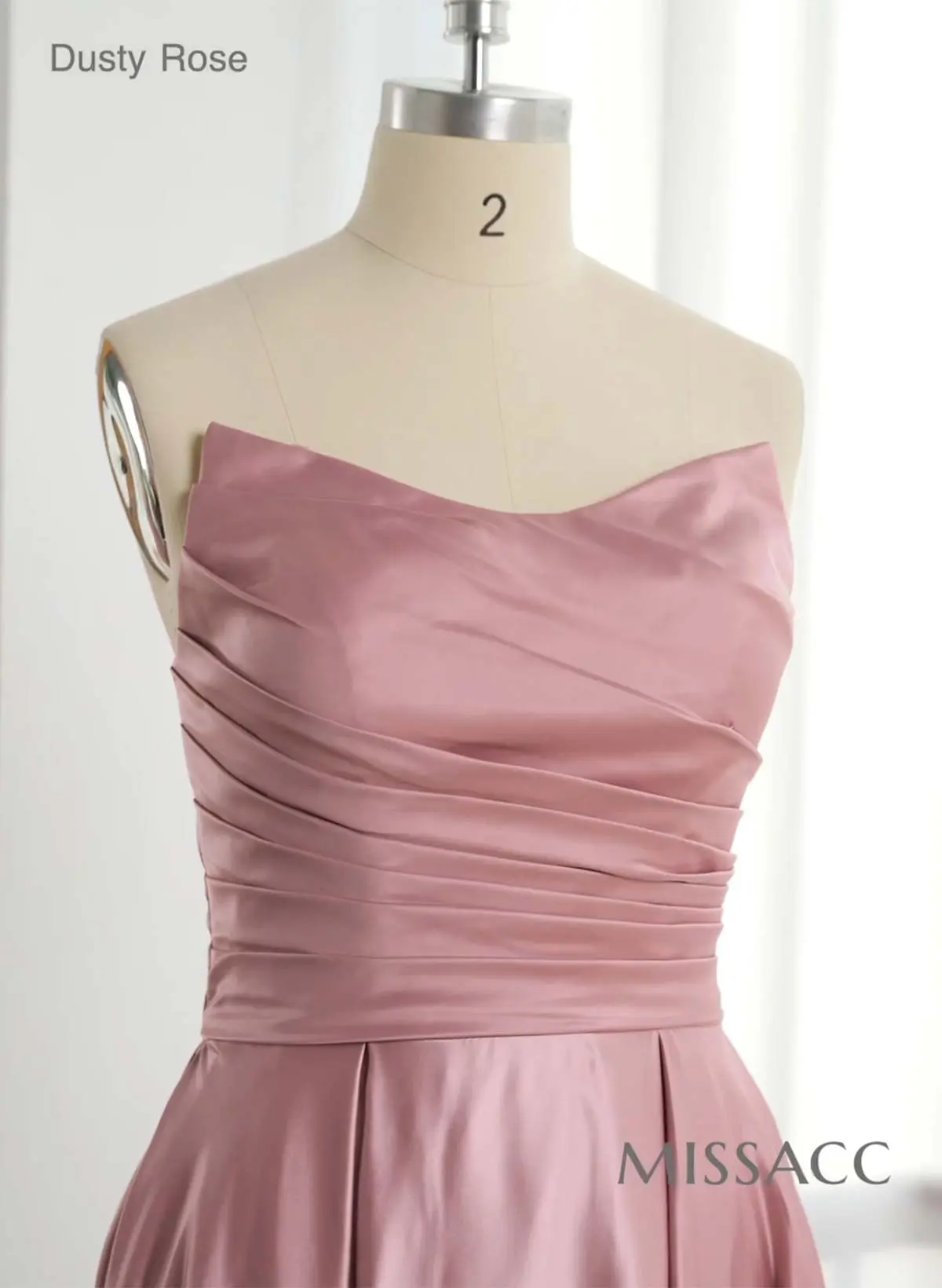 A-Line Sleeveless Sweep Train Charmeuse Evening Dresses With Split Front