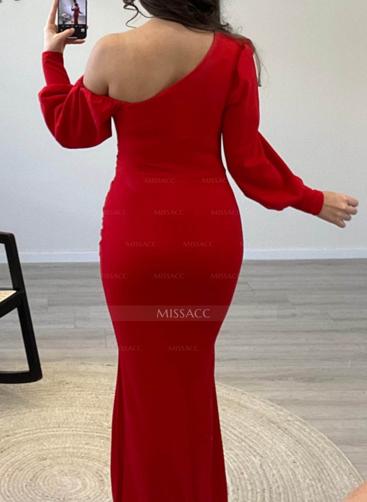 Cold Shoulder Long Sleeves Trumpet/Mermaid Simple Evening Dresses