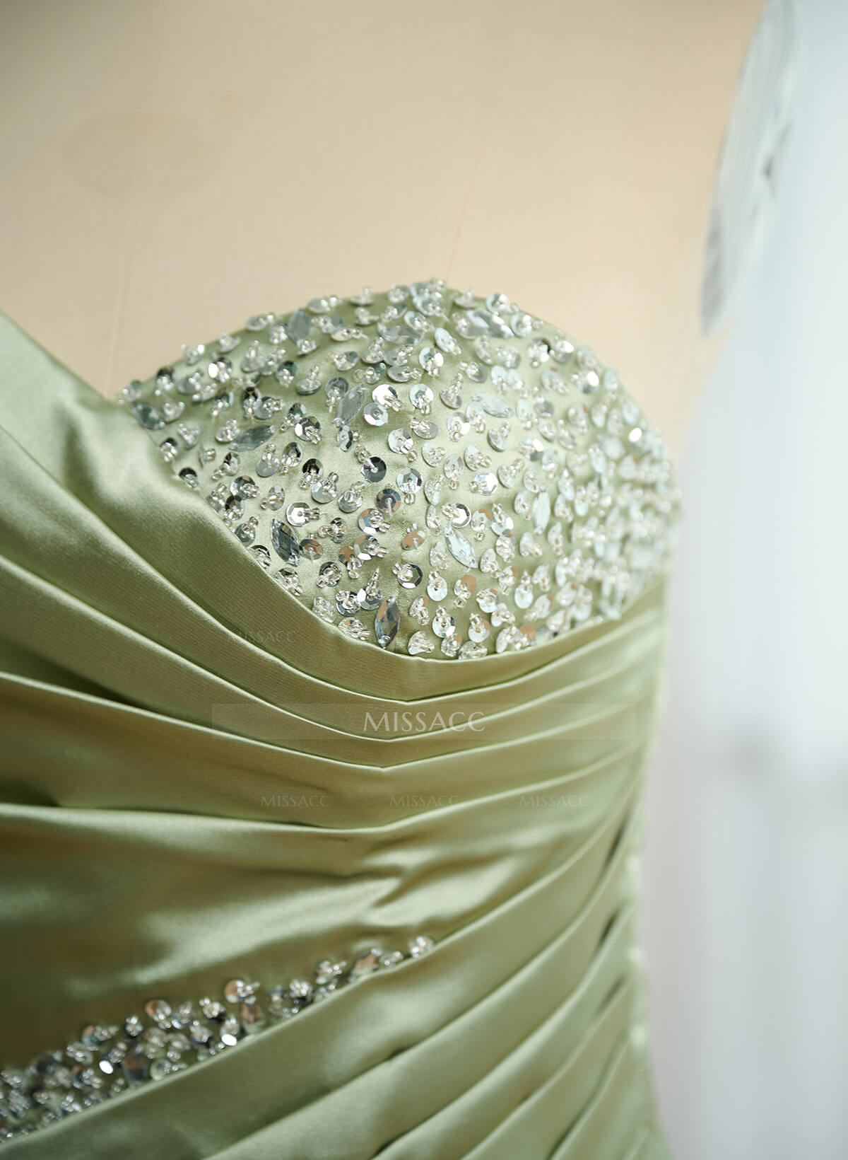 Sparkly Beading Off-The-Shoulder Evening Dresses With High Slit